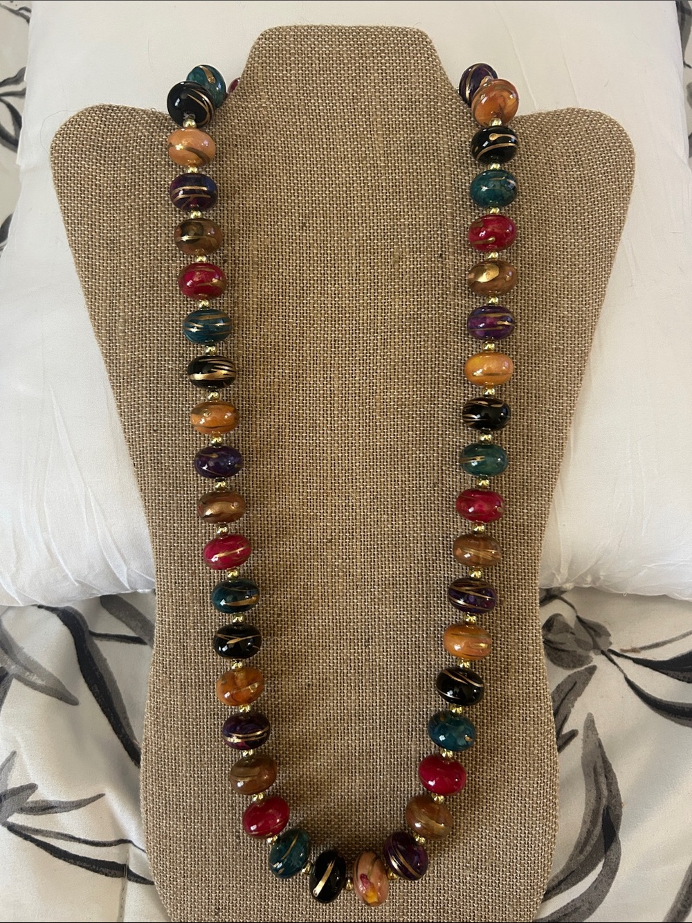 Multicolor Glass Bead Necklace - Women Jewelry
